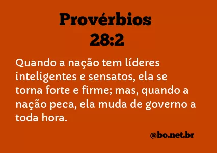 Provérbios 28:2 NTLH