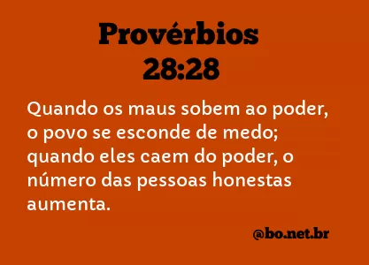 Provérbios 28:28 NTLH