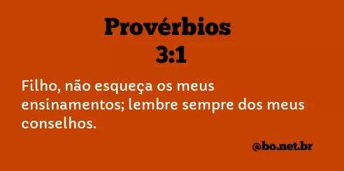 Provérbios 3:1 NTLH