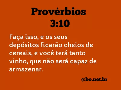 Provérbios 3:10 NTLH
