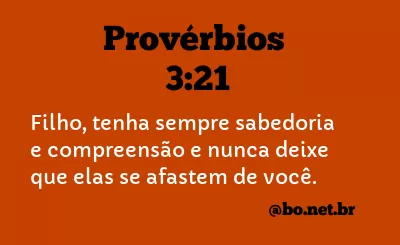 Provérbios 3:21 NTLH