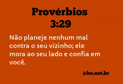 Provérbios 3:29 NTLH