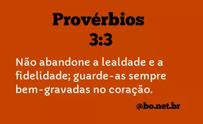 Provérbios 3:3 NTLH