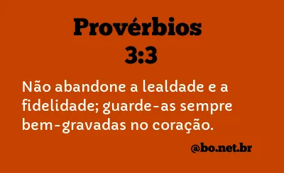 Provérbios 3:3 NTLH