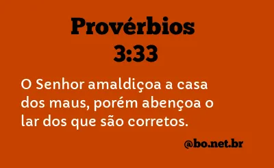 Provérbios 3:33 NTLH