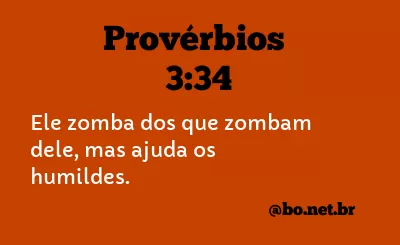 Provérbios 3:34 NTLH