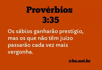 Provérbios 3:35 NTLH