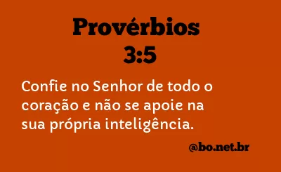 Provérbios 3:5 NTLH