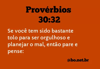Provérbios 30:32 NTLH