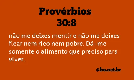 Provérbios 30:8 NTLH