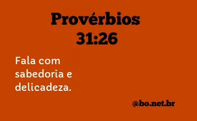 Provérbios 31:26 NTLH