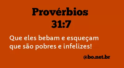 Provérbios 31:7 NTLH