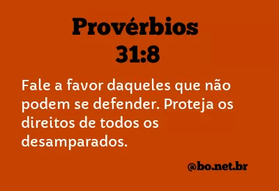 Provérbios 31:8 NTLH