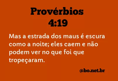 Provérbios 4:19 NTLH
