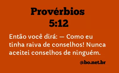 Provérbios 5:12 NTLH