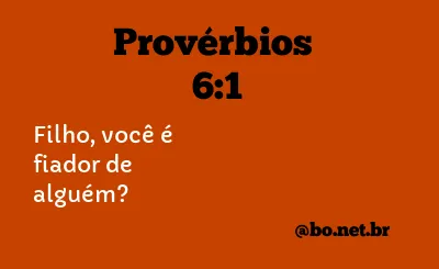 Provérbios 6:1 NTLH