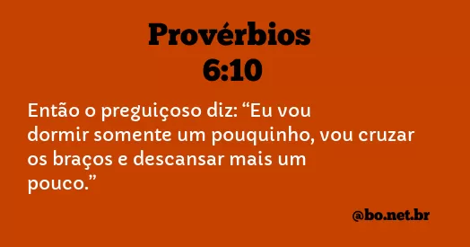 Provérbios 6:10 NTLH