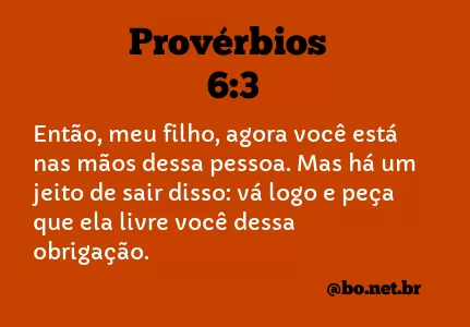 Provérbios 6:3 NTLH