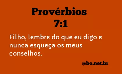 Provérbios 7:1 NTLH