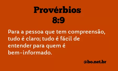 Provérbios 8:9 NTLH