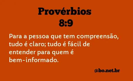 Provérbios 8:9 NTLH