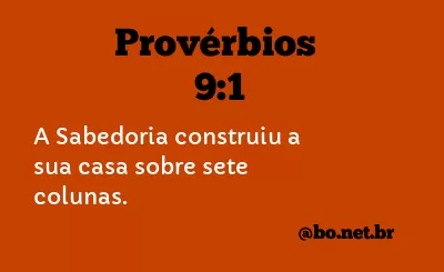Provérbios 9:1 NTLH