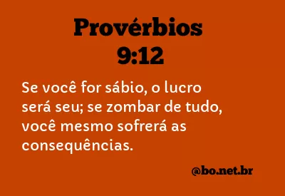 Provérbios 9:12 NTLH