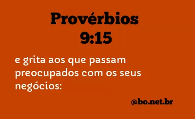 Provérbios 9:15 NTLH