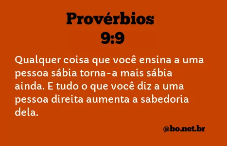 Provérbios 9:9 NTLH