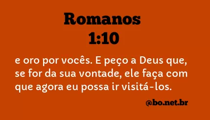 Romanos 1:10 NTLH