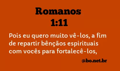 Romanos 1:11 NTLH