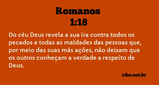 Romanos 1:18 NTLH