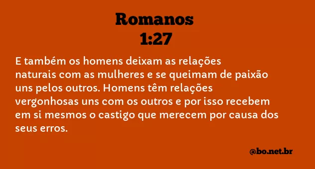Romanos 1:27 NTLH