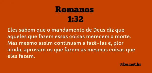 Romanos 1:32 NTLH