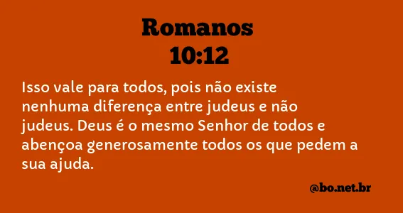 Romanos 10:12 NTLH