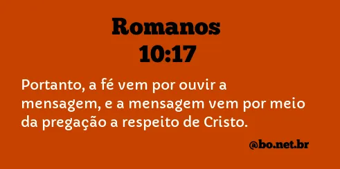 A fé vem pelo ouvir (Romanos 10:17): o que isso significa