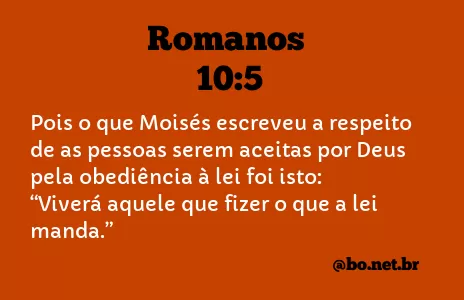 Romanos 10:5 NTLH