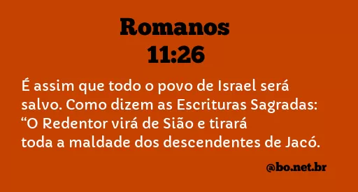 Romanos 11:26 NTLH