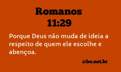 Romanos 11:29 NTLH