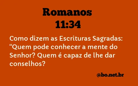 Romanos 11:34 NTLH