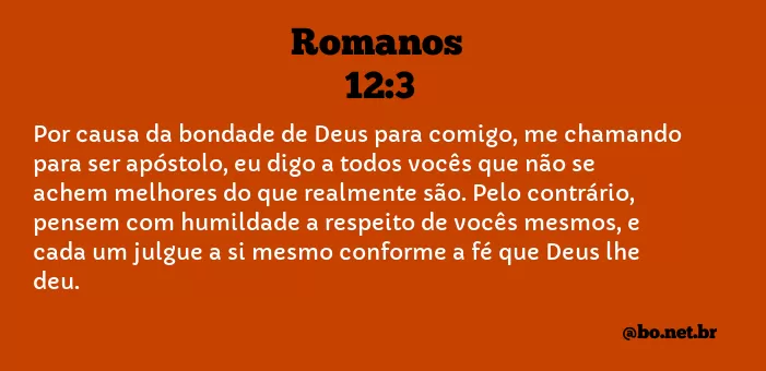 Romanos 12:3 NTLH