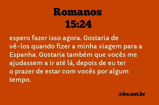 Romanos 15:24 NTLH