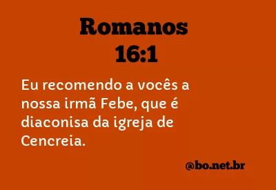Romanos 16:1 NTLH