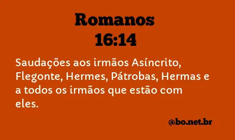 Romanos 16:14 NTLH