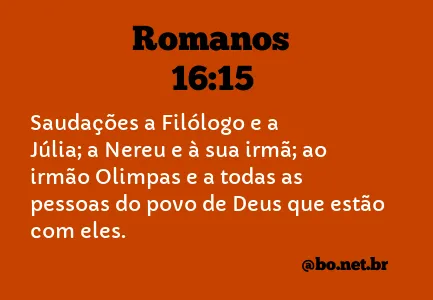 Romanos 16:15 NTLH