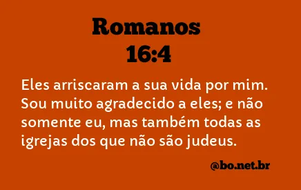 Romanos 16:4 NTLH