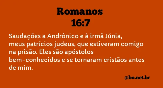 Romanos 16:7 NTLH