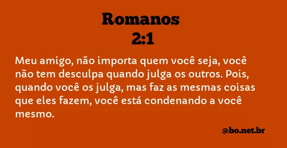 Romanos 2:1 NTLH