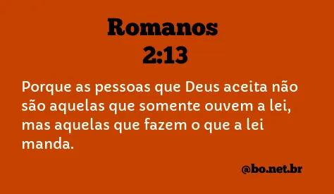 Romanos 2:13 NTLH