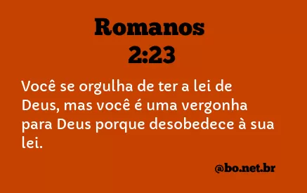 Romanos 2:23 NTLH